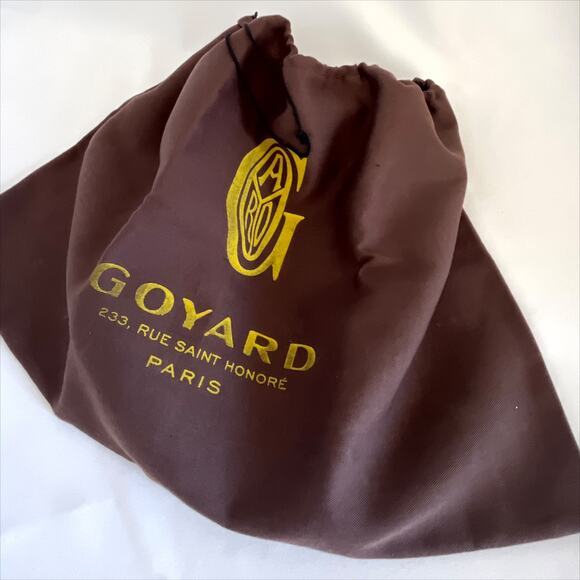 GOYARD Bundle 2 Large Dust Bag Brown 100% Cotton EUC Flannel - Picture 7 of 9